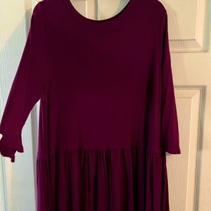 Cranberry boutique top with ruffle